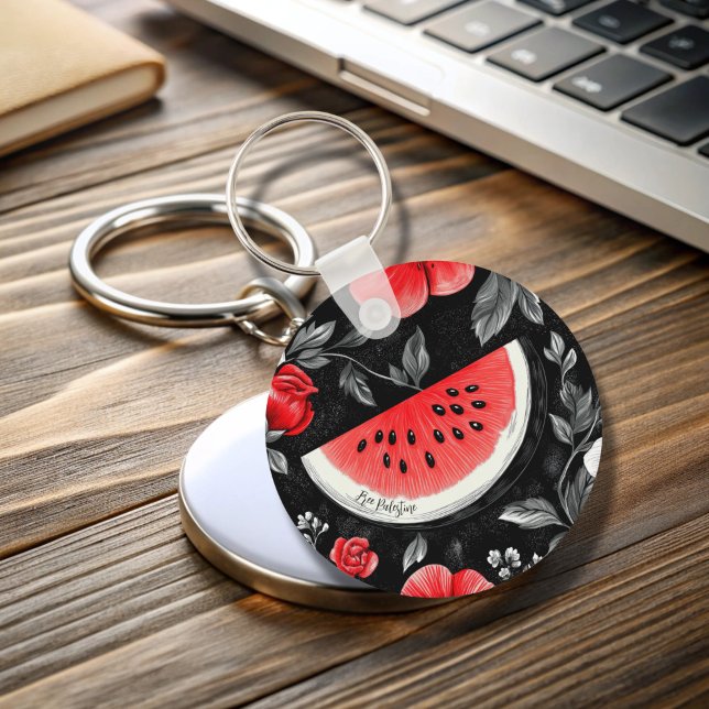 Porte-clés Pastèque Palestine libre (Free Palestine Watermelon Key Chain)
