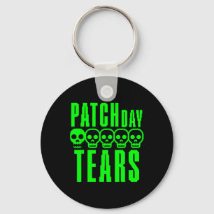 Porte-clés Patch de jour de thé pour gamer drôle de sarcasme 