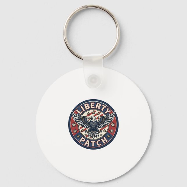Porte-clés Patch de liberté patriotique Broderie (Recto)