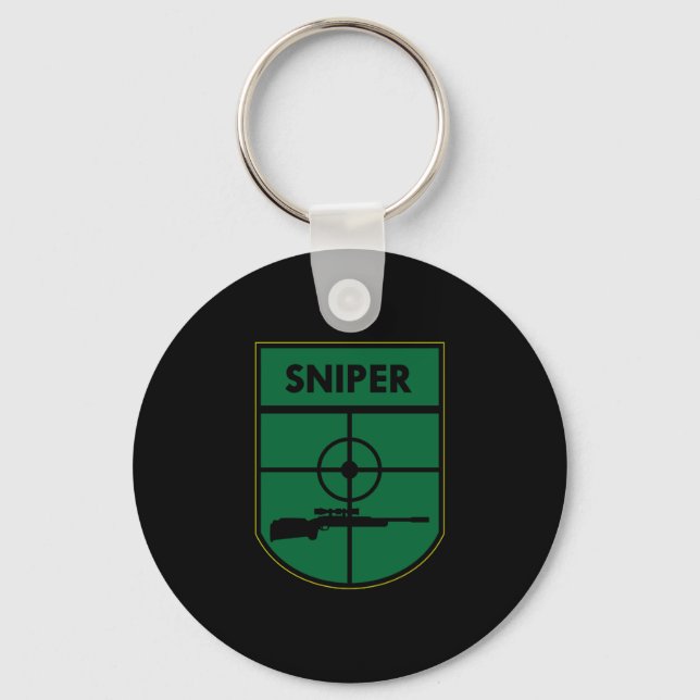 Porte-clés Patch de sniper noir (Recto)