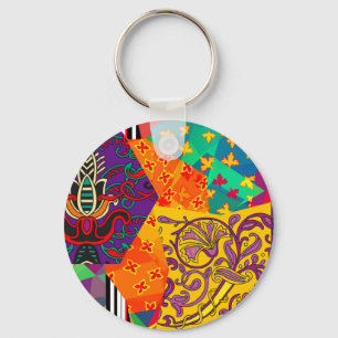 Porte-clés Patchwork indien turc festier Mandala