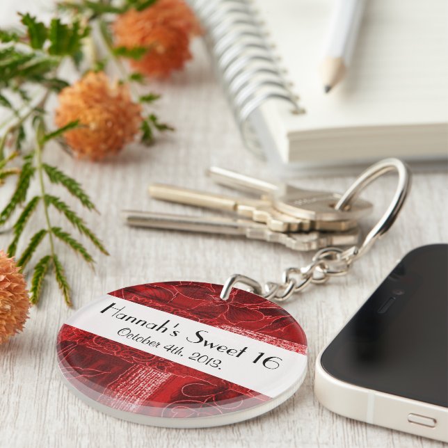 Porte-clés Patchwork Motif, Patchwork Arrière - plan, Sweet 1 (Devant droit)