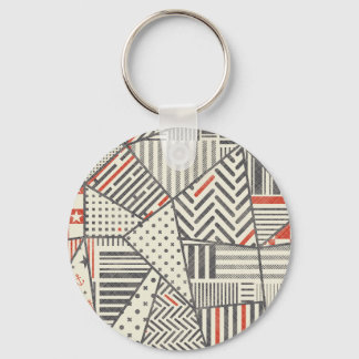 Porte-clés Patchwork rétro : Conception géométrique Abstraite