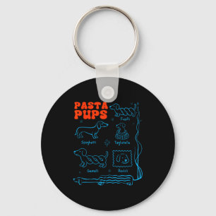 Porte-clés Pâtes P Drôle Dachshund Chien Saucisse Pâtes Foodi