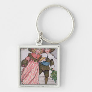Porte-clés Patinage de fille et de garçon