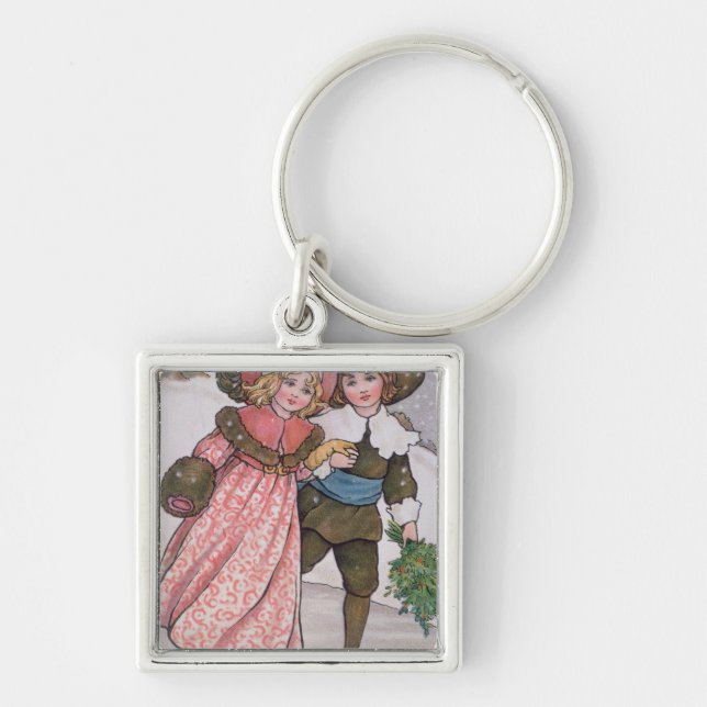 Porte-clés Patinage de fille et de garçon (Devant)