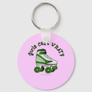 Porte-clés Patinage de Roller Derby - Vert