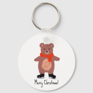 Porte-clés Patinage drôle d'ours