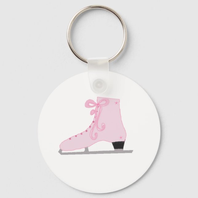 Porte-clés Patinage sur glace rose (Recto)
