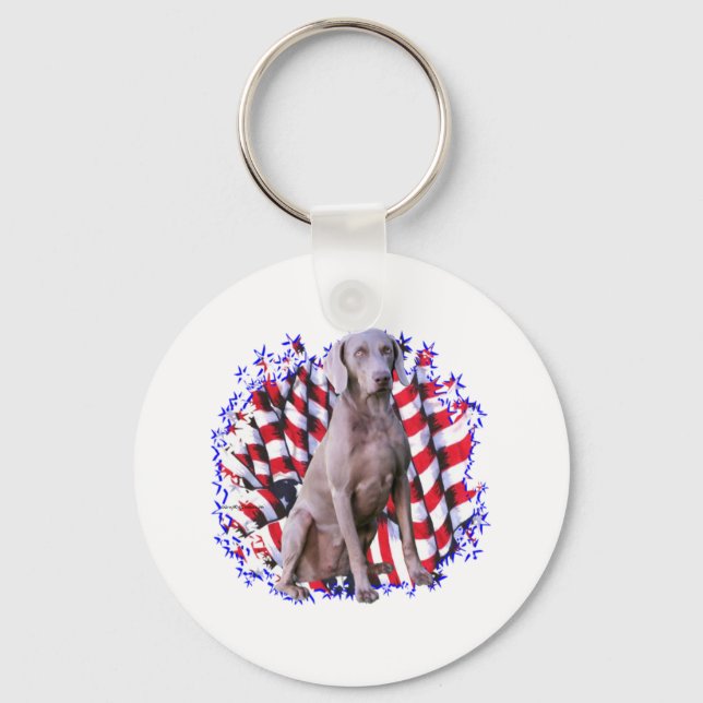 Porte-clés Patriot de Weimaraner (Recto)