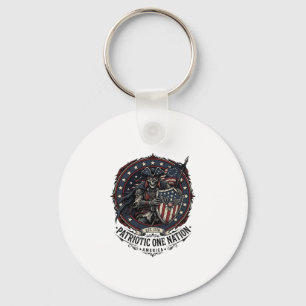 Porte-clés Patriote Fantôme Patriotique Monstre d'Horreur Pat