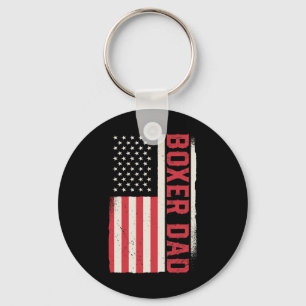 Porte-clés Patriotique Boxer Boxer Papa American Drapeau