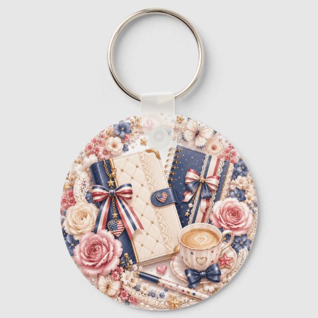 Porte-clés patriotique du 4 juillet Soft Luxury (Recto)