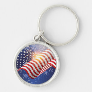Porte-clés Patriotique Juillet 4 Porte - clé