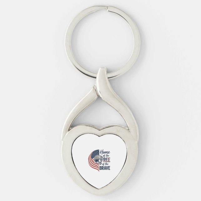 Porte-clés Patriotique Maison des Libres Casque Brave Chemise (Devant)
