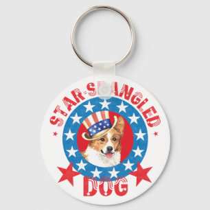 Porte-clés Patriotique Pembroke Welsh Corgi