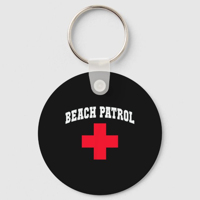 Porte-clés Patrouille de plage sarcastique Croisière de plage (Recto)