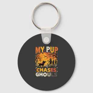 Porte-clés Patrouille du cimetière de chiens d'Halloween