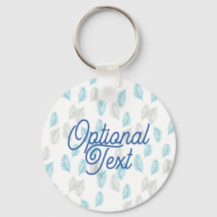 Porte-clés Pattern Blue & Gray Leaves
