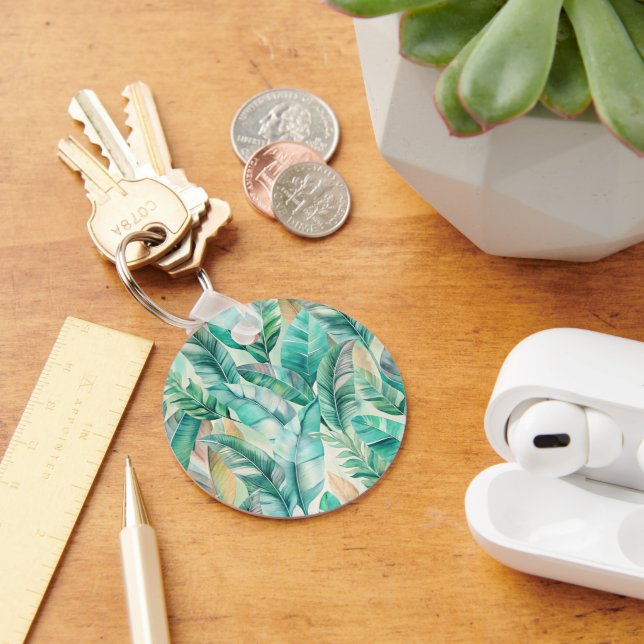 Porte-clés Pattern Boho Banana Leaves (Bureau)