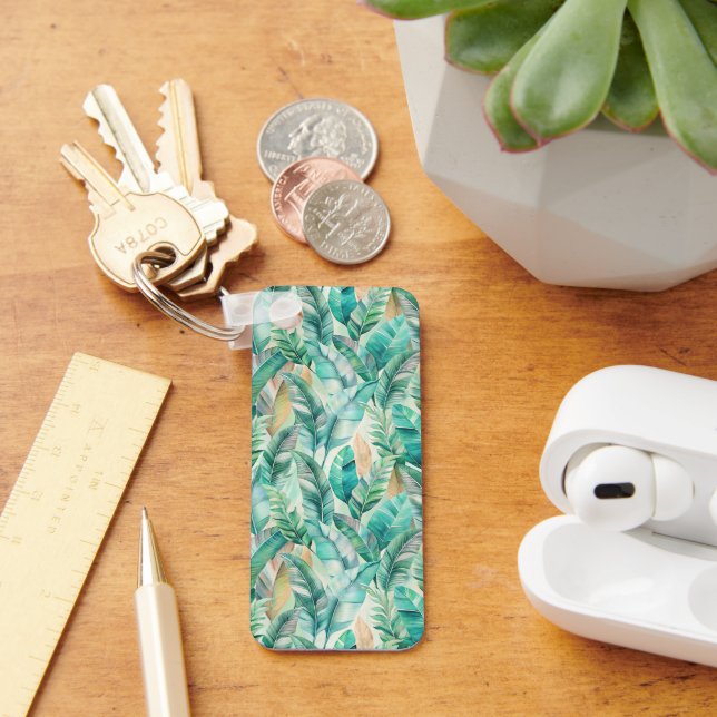 Porte-clés Pattern Boho Banana Leaves (Bureau)