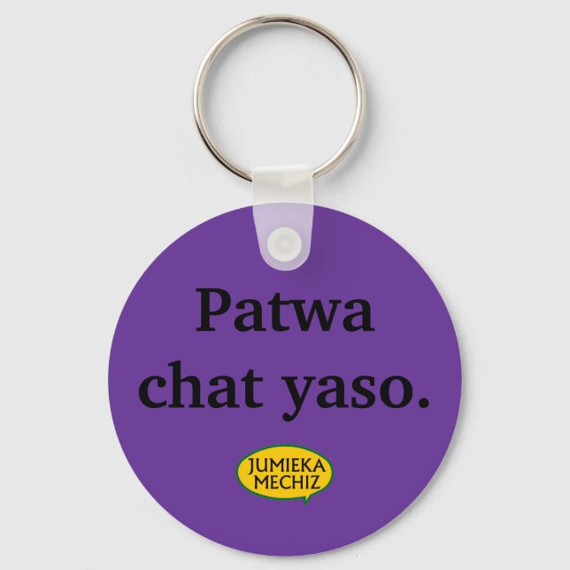 Porte-clés Patwa conversation yaso (Recto)
