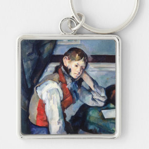 Porte-clés Paul Cézanne - Garçon au gilet rouge