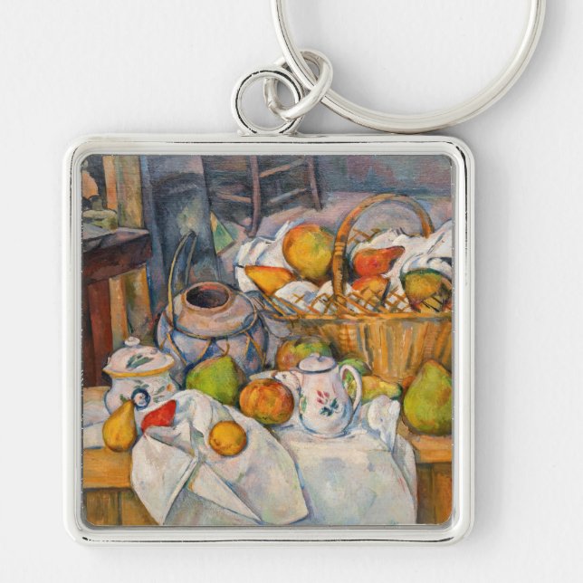 Porte-clés Paul Cezanne - Nature morte avec panier (Devant)