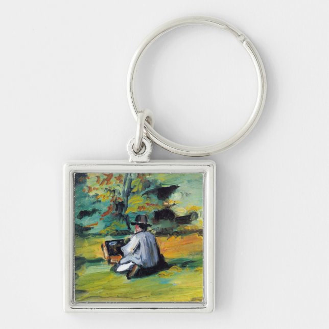 Porte-clés Paul Cezanne - peintre au travail (Devant)