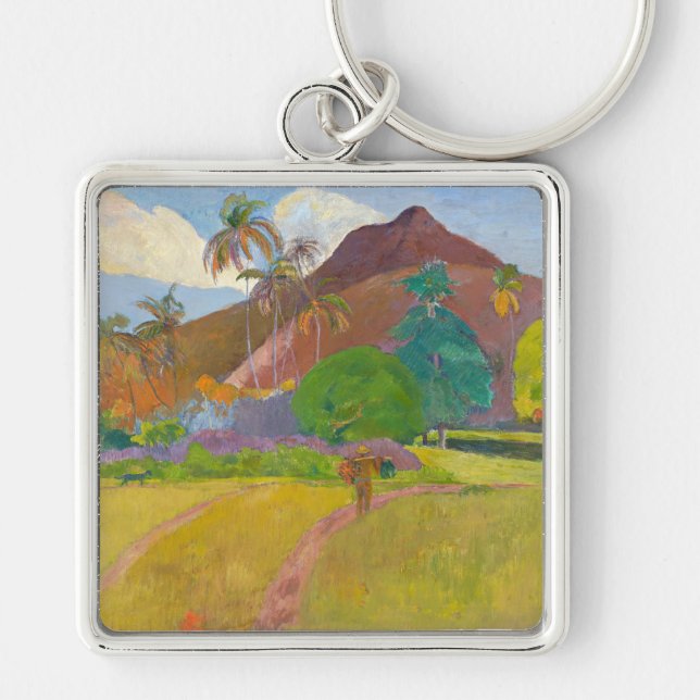 Porte-clés Paul Gauguin - Paysage tahitien (Devant)