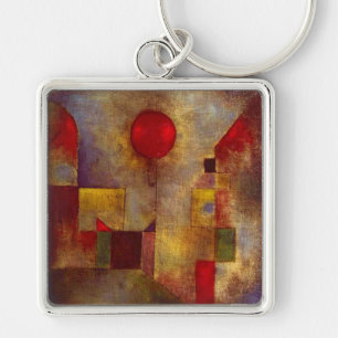 Porte-clés Paul Klee Red Balloon Abstrait Art Coloré 
