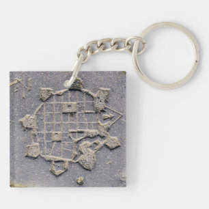 Porte-clés Pavé de carte de citadelle de Timisoara Roumanie