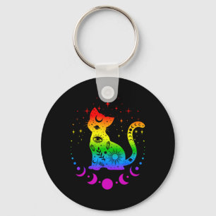 Porte-clés Pavillon Gay pride Lgbt Cat Astrologie Arc-en-ciel