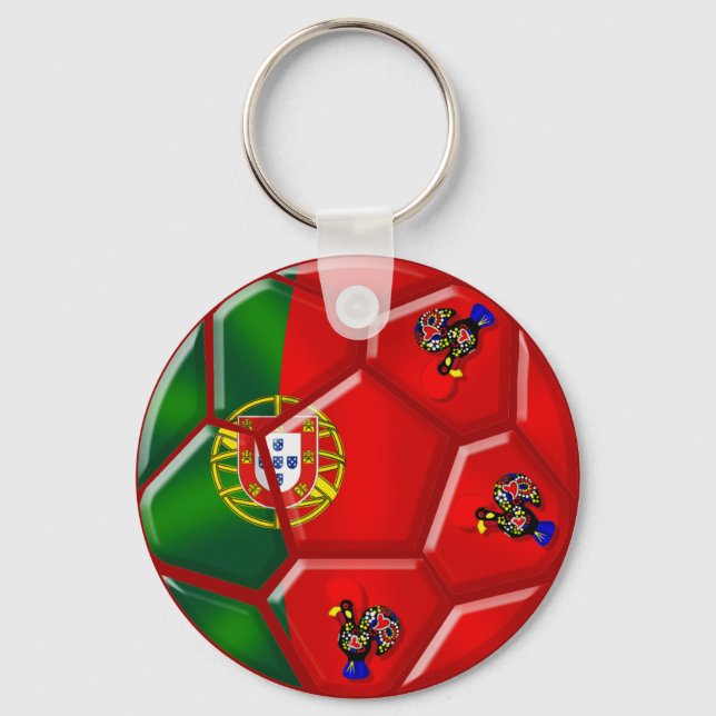 Porte-clés Pavillon portugais de football pour les Tee - shir (Recto)