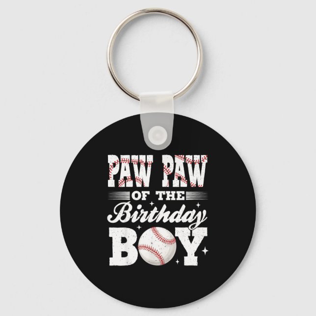 Porte-clés Paw paw du garçon d'anniversaire baseball appariem (Recto)
