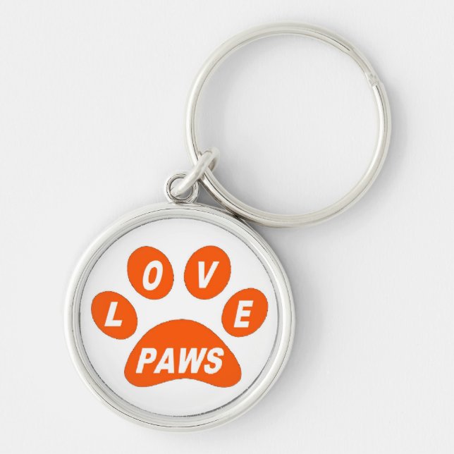 Porte-clés Paws Amour porte - clé sur Paws Orange (Devant)