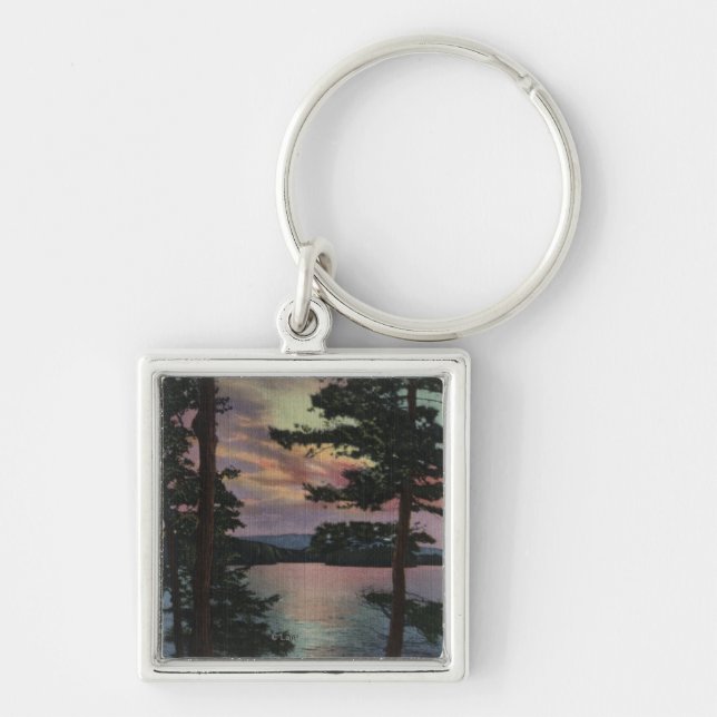 Porte-clés Payette Lake, ID - Evintide sur la scène du lac (Devant)