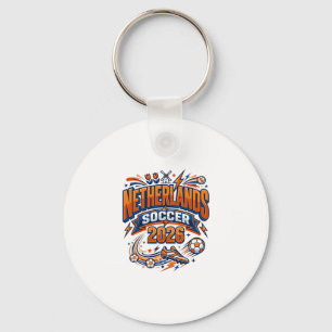 Porte-clés Pays-Bas Football 2026 Football Gras Pays Typogr