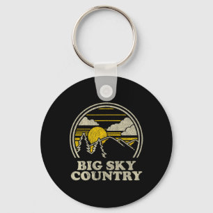Porte-clés Pays de Big Sky Montana T Shirt randonnée vintage