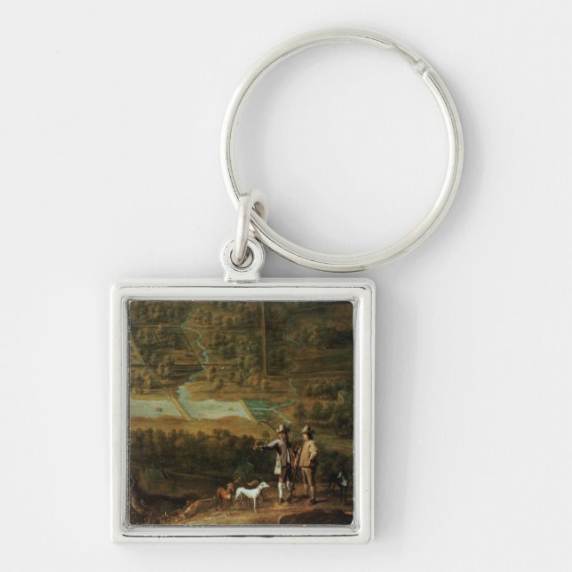 Porte-clés Paysage avec des sportifs (Devant)