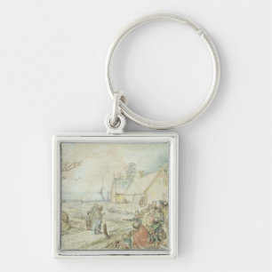 Porte-clés Paysage avec les diseurs de bonne aventure gitans