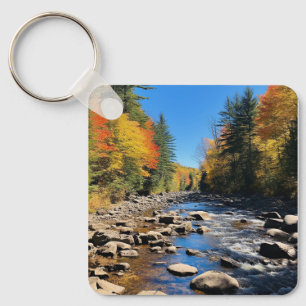 Porte-clés Paysage coloré de la Nouvelle-Angleterre, automne,