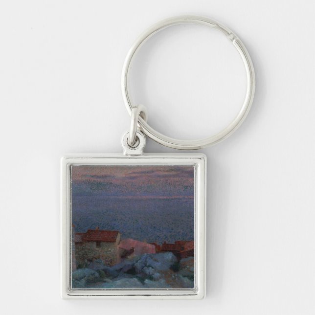 Porte-clés Paysage côtier (huile sur la toile) (Devant)