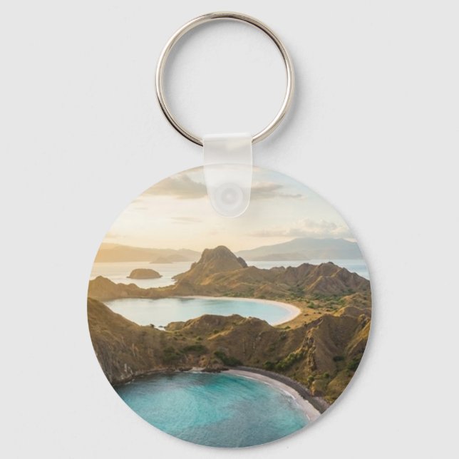 Porte-clés Paysage Coucher de Soleil Île de Padar (Recto)