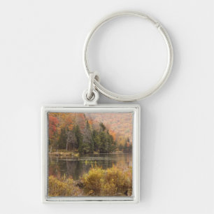 Porte-clés paysage d'automne avec lac, Vermont, États-Unis 3