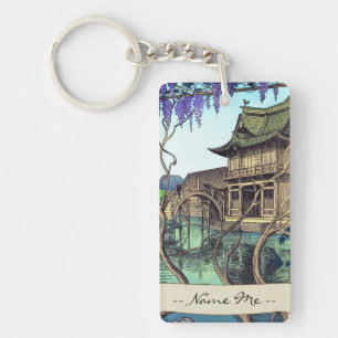 Porte-clés Paysage de Japonais de hanga de tibia de Nouet