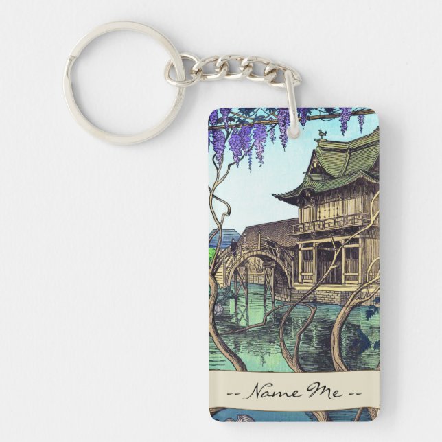 Porte-clés Paysage de Japonais de hanga de tibia de Nouet (Devant)