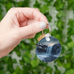 Porte-clés Paysage de la cascade en Islande