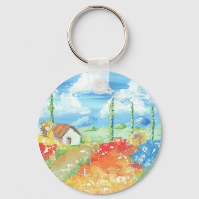 Porte-clés Paysage de l'immensité de la Toscane (Recto)