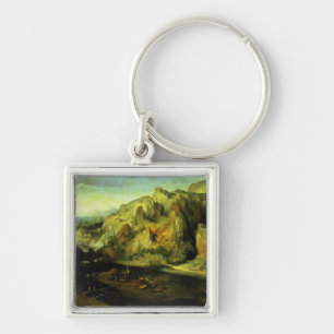 Porte-clés Paysage de montagne avec une attaque par surprise,